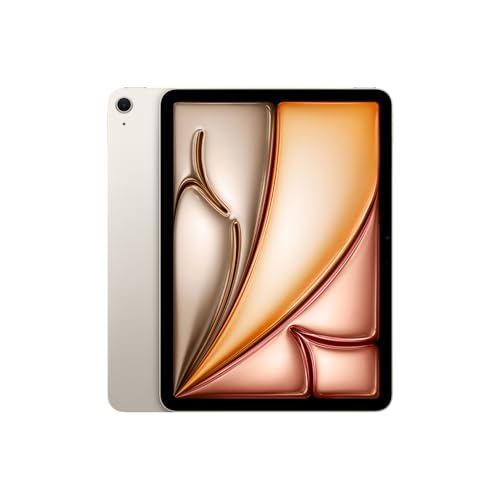 Apple iPad Air de 11 polegadas (M2): Tela Liquid Retina, 128 GB, câmera frontal horizontal de 12 MP/câmera traseira de 12 MP, Wi-Fi 6E, Touch ID, bateria para o dia todo — Estelar