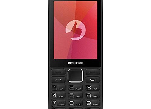 Celular Positivo P28, Tela 2.8'', 24MB RAM e 32MB Armazenamento, 2G, Bluetooth, Dual SIM - Preto