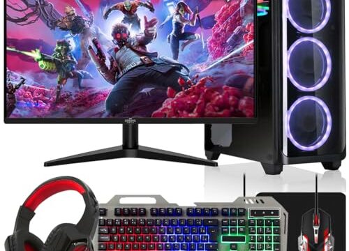 Computador Gamer Pc Completo Intel Core i5 8GB SSD 512GB Kit Gamer RGB Com Headset Monitor 21,5" Strong Tech
