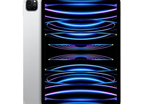 iPad Pro da Apple de 11 polegadas (4a geração): Com chip M2, tela Liquid Retina,128 GB Wi-Fi 6E, câmera frontal de 12 MP, câmeras traseiras de 12 MP e 10 MP, Face ID, Prateado
