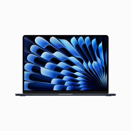 Notebook MacBook Air (2024) Apple com chip M3: tela Liquid Retina de 13 polegadas, 8GB GB de RAM, SSD de de 256 GB, teclado retroiluminado, câmera FaceTime HD de 1080p e Touch ID (Meia Noite)