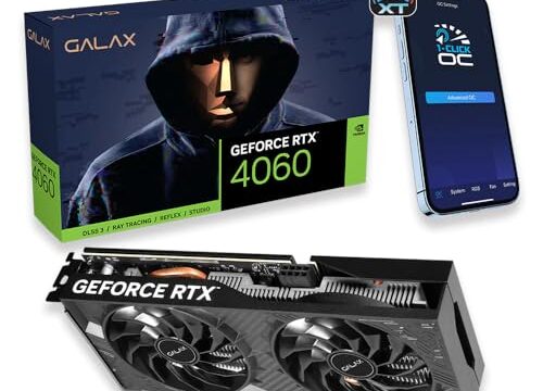 Placa de Vídeo Galax Geforce Rtx 4060 1-click Oc 2x V2, 8gb, Gddr6, 128bits - 46nsl8md9nxv
