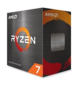 PROCESSADOR AMD RYZEN 7 5700X 3.4GHz (TURBO 4.6GHz) 32MB CACHE AM4 100-100000926WOF, Cerâmica cinza