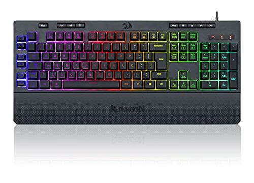 Teclado Gamer Redragon Shiva Preto RGB K512RGB ABNT2