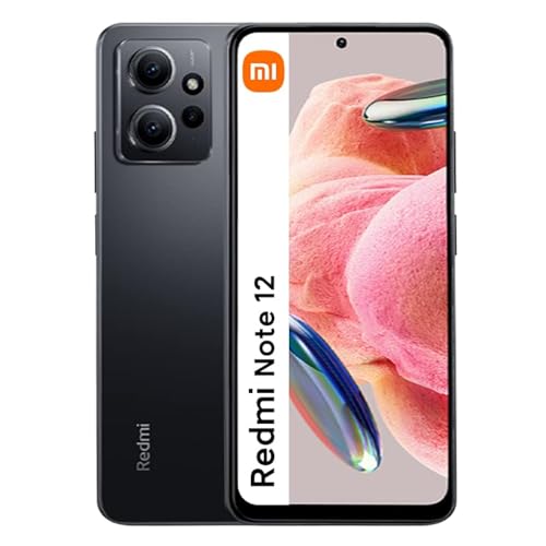 Xiaomi Redmi Note 12 4G LTE (256 GB + 8 GB) desbloqueado de fábrica, 6,7 polegadas, 50 MP triplo (apenas fora dos EUA) + (com pacote de carregador duplo de carro rápido de 33 W) (cinza ônix)