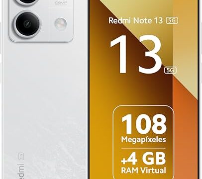 Xiaomi Redmi Note 13 5G - 8 + 256 GB, tela AMOLED FHD + 120 Hz de 6,67 ", MediaTek Dimensity 6080, câmera tripla de até 108 MP, carregamento rápido de 33 W (versão global) (Branco)
