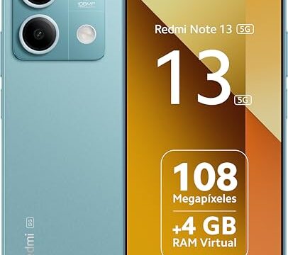 Xiaomi Redmi Note 13 5G - 8 + 256 GB, tela AMOLED FHD + 120 Hz de 6,67 ", MediaTek Dimensity 6080, câmera tripla de até 108 MP, carregamento rápido de 33 W (versão global) (Cerceta oceano)