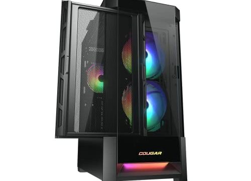 COUGAR GAMING Duoface RGB PC capa preta + 2 painéis