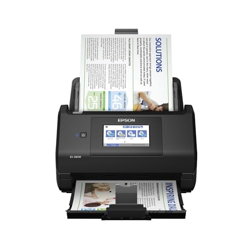EPSON Scanner WorkForce ES-580W - Documentos, Wireless, ADF, OCR, Bivolt, Preto