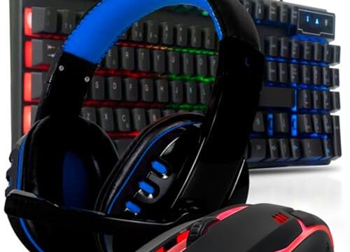 Kit Gamer Teclado Gamer Semi Mecanico usb Headset fone gamer Para Jogos com Microfone e Mouse Usb Para Pc Ps4 Ps5
