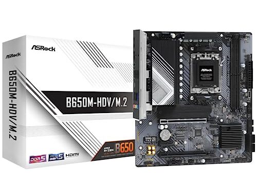Placa Mãe ASRock B650M-HDV/M.2, Chipset B650, AMD AM5, mATX, DDR5