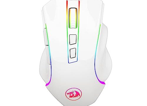 Redragon MOUSE GAMER GRIFFIN BRANCO COM LED RGB - M607W, UNICO