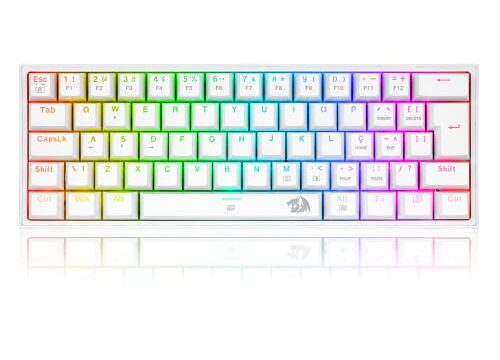 Redragon TECLADO MECANICO GAMER FIZZ RGB BRANCO SWITCH MARROM