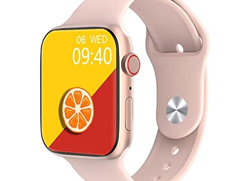 Relógio Inteligente Smart watch IWO W28 PRO Series 8 NFC Tela Infinita de 1.95" Polegadas Com Chamdas e Notificações na Cor Rosa