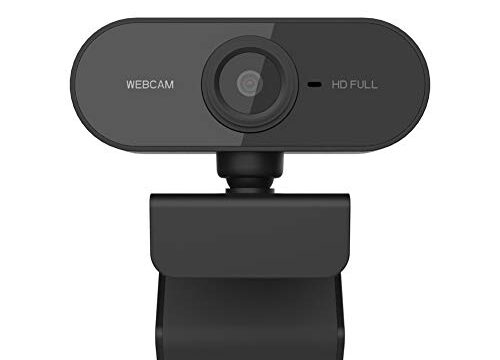 Webcam Full HD 1080p com microfone (Preto)
