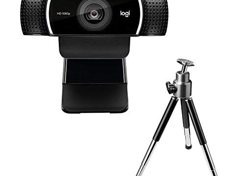 Webcam Full HD Logitech C922 Pro Stream com Microfone Embutido para Chamadas e Gravações em Video 1080p e Tripé Incluso - Compatível com Logitech Capture