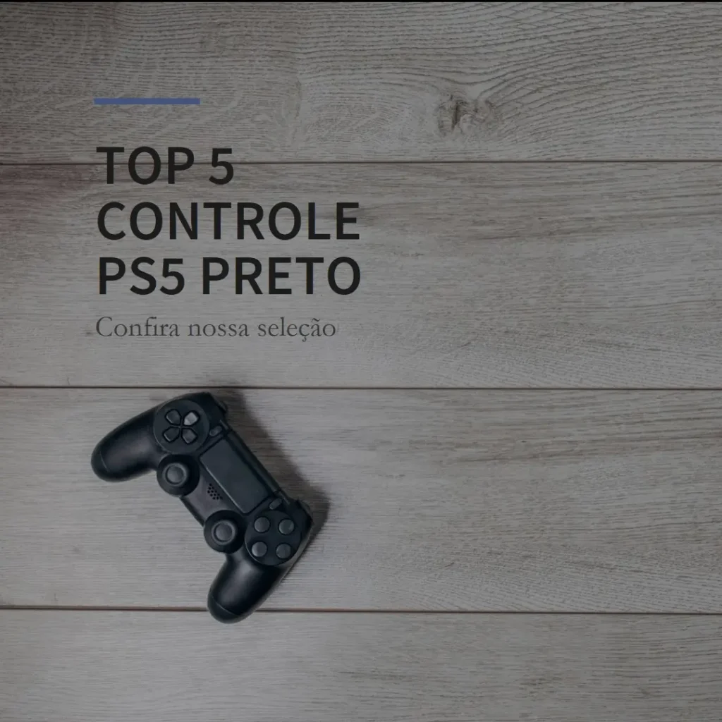 Top Cinco Controle Ps5 Preto