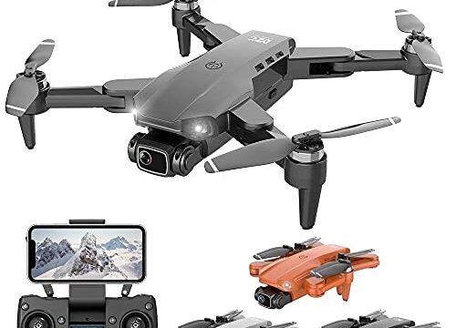 Drone com Camera 4k L900 Pro Full HD Duas Cameras GPS WIFI FPV Transmissão em Tempo Real Brushless 1,2km Profissional Com Case - Preto 1 Bateria + Case