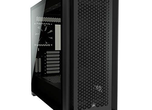 Gabinete Corsair Gamer 5000D AIRFLOW - Mid Tower, Lateral em Vidro temperado, Preto - CC-9011210-WW