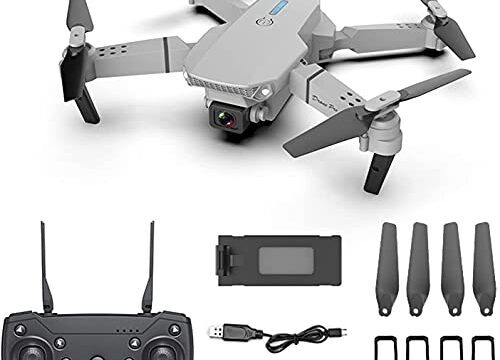 meekiee Drone RC profissional à prova d'água 2021 com rotação de câmera 4K, drone com câmera dupla para crianças e adultos, drone E88 Pro RC rotação de câmera 4K HD grande angular