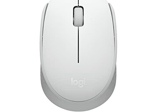 Mouse sem fio Logitech M170 com Design Ambidestro Compacto, Conexão USB e Pilha Inclusa - Branco