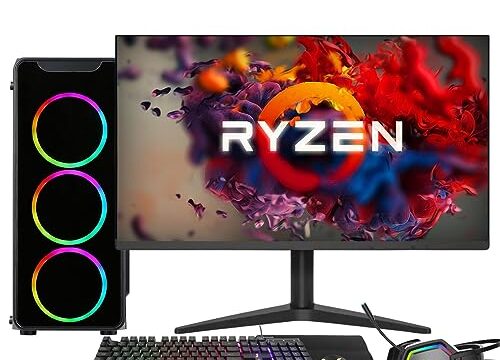 PC Gamer Completo AMD Ryzen 5 5600G, Gráficos Radeon VEGA 7, 16GB DDR4, SSD 512GB, Fonte 500W, Monitor 24" 75Hz, 3green Force - 3F-018