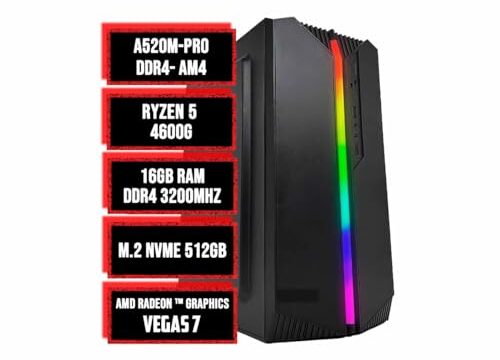 PC GAMER LIDER RYZEN 5 4600G, 16GB DDR4, NVME 512GB, AMD RADEON™ GRAPHICS VEGAS 7