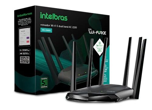 Roteador Wi-Fi 5 Wi-Force W5-2100G Preto Intelbras
