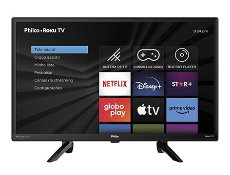Smart TV 24” Philco PTV24G5YR2CP Roku TV Dolby Audio