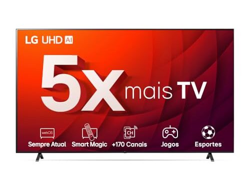 Smart TV 75" 4K LG UHD ThinQ AI 75UR8750PSA HDR Bluetooth Alexa Google Assistente Airplay2 3 HDMI