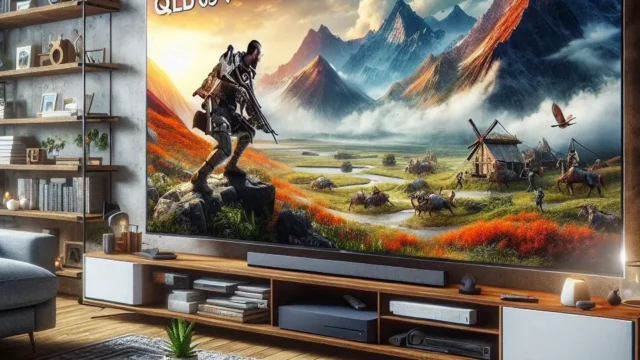 Smart TV QLED 85" 4K UHD Samsung Q70C - Alexa built in, Modo Game, Tela sem limites