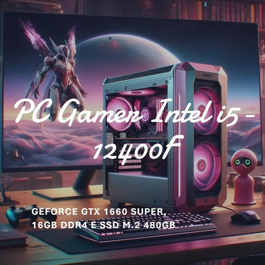 PC Gamer Intel i5-12400F, GeForce GTX 1660 Super, 16GB DDR4 e SSD M.2 480GB