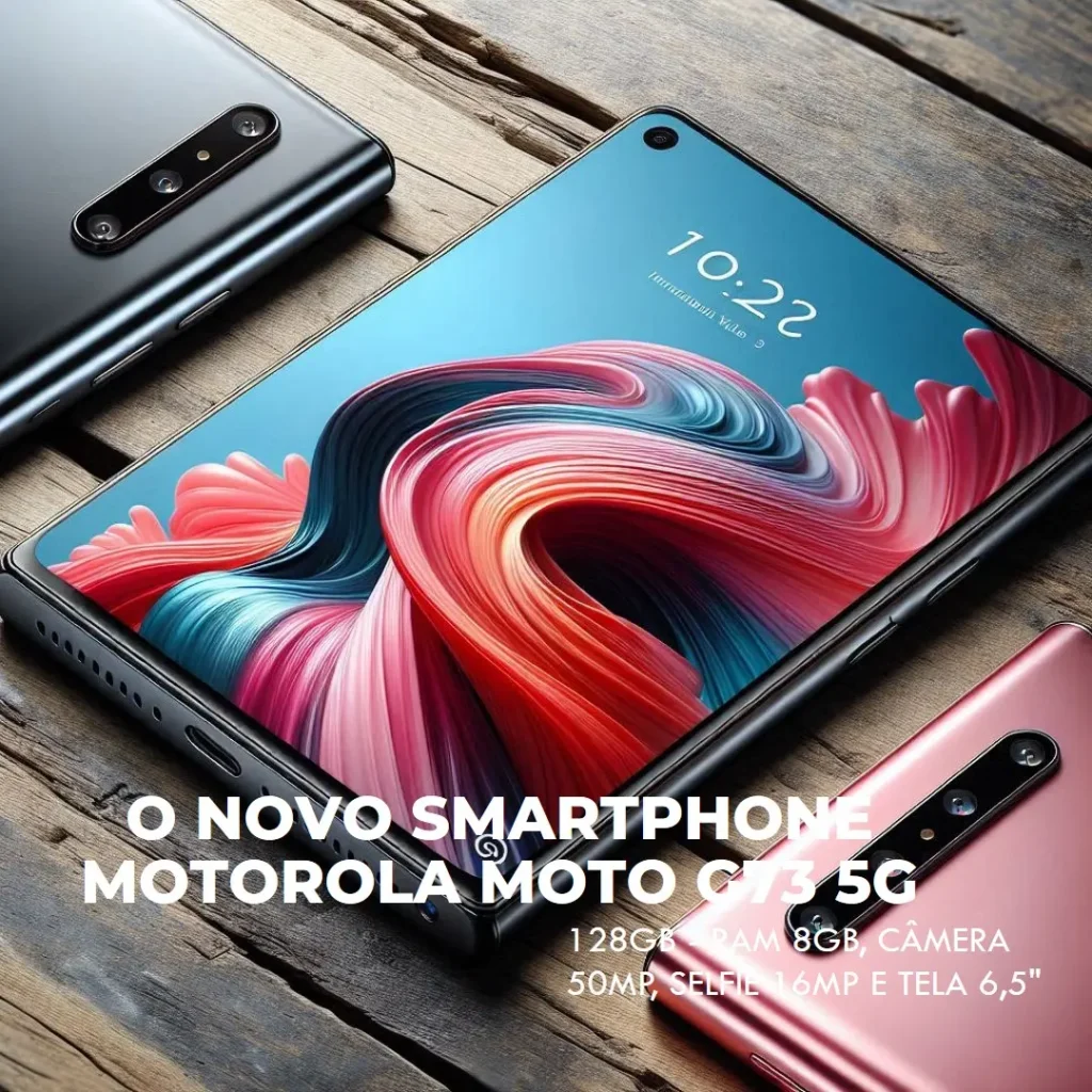 Smartphone Motorola Moto G73 5G 128GB - RAM 8GB, Câmera 50MP, Selfie 16MP e Tela 6,5"
