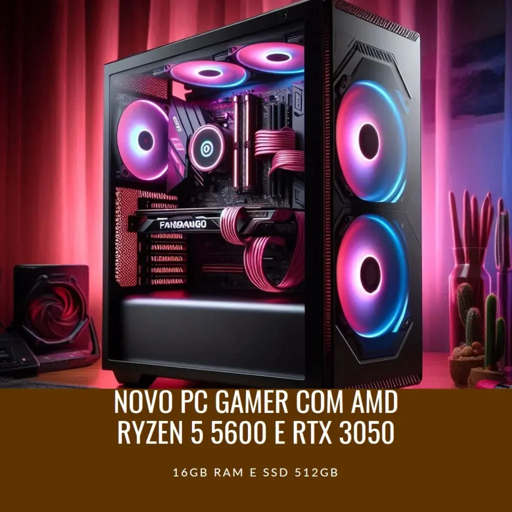 PC Gamer AMD Ryzen 5 5600, RTX 3050, 16GB RAM, SSD 512GB