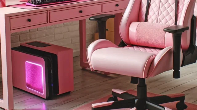 cadeira game e cadeira gamer rosa