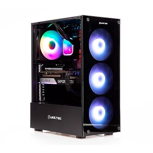 Gabinete Gamer Matrix RGB ATX 3x Cooler Fan RGB Preto GL-MATRIX-1 Liketec