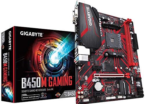 PLACA-MÃE GIGABYTE B450 GAMING, AM4 2XDDR4(MÁX 64GB),4 SATA,1 M.2, HDMI/VGA/DVI-D 2XUSB 3.2, 4XUSB 2.0