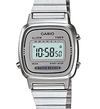 Relógio Feminino Digital Casio Vintage LA670WA-7DF - Prata
