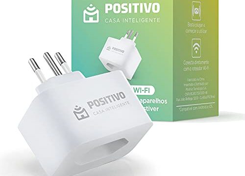 Smart Plug Wi-Fi 10A/1000W, Positivo Casa Inteligente, Ligue ou Desligue seus Eletrodomésticos Através do Celular, Compatível com Alexa