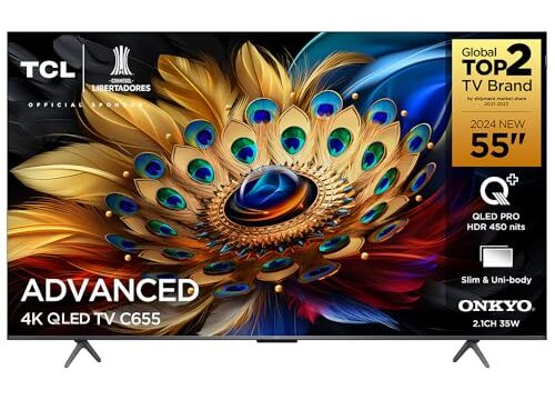 TCL QLED TV 55” C655 4K UHD GOOGLE TV DOLBY VISION ATMOS