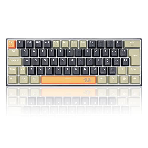 Teclado Gamer Redragon Lakshmi Laranja+ Preto+ Cinza