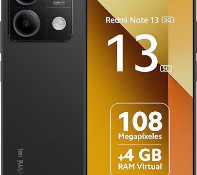 Xiaomi Redmi Note 13 5G - 8 + 256 GB, tela AMOLED FHD + 120 Hz de 6,67 ", MediaTek Dimensity 6080, câmera tripla de até 108 MP, carregamento rápido de 33 W (Preto)