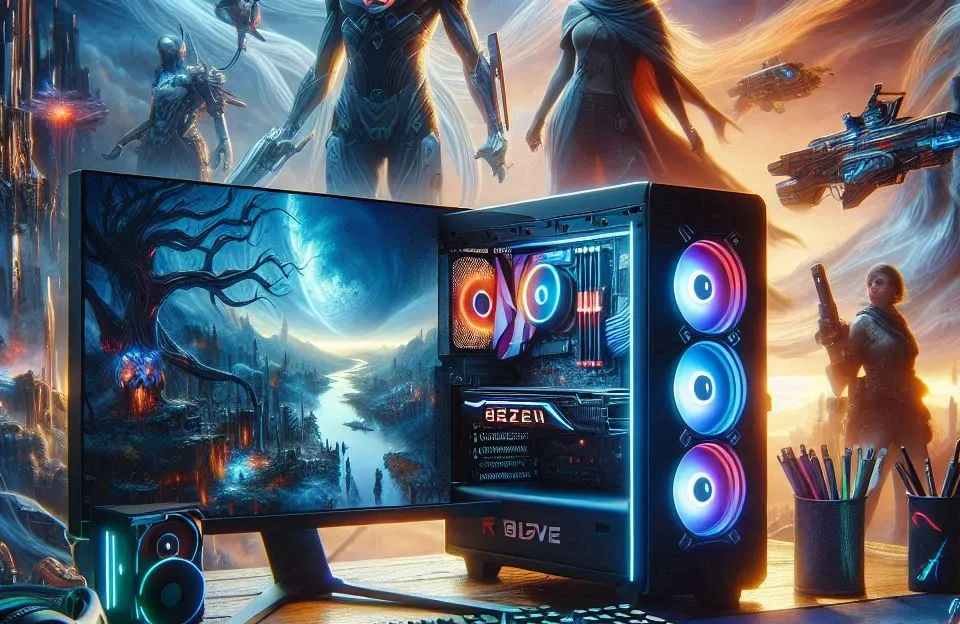 PC Gamer Ryzen 5 5600G, GeForce RTX 3060, 64GB RAM, SSD 1TB