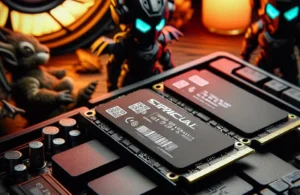 SSD Crucial P5 Plus 1TB NVMe M.2 2280 (Leitura até 6600MB/s e Gravação até 5000MB/s)