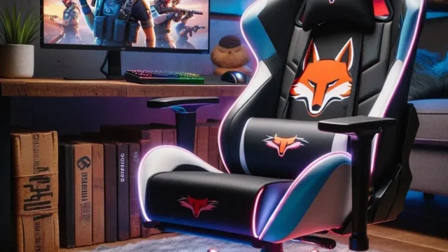 Cadeira Gamer Fox Racer até 130kgs com RGB e LED Reclinável