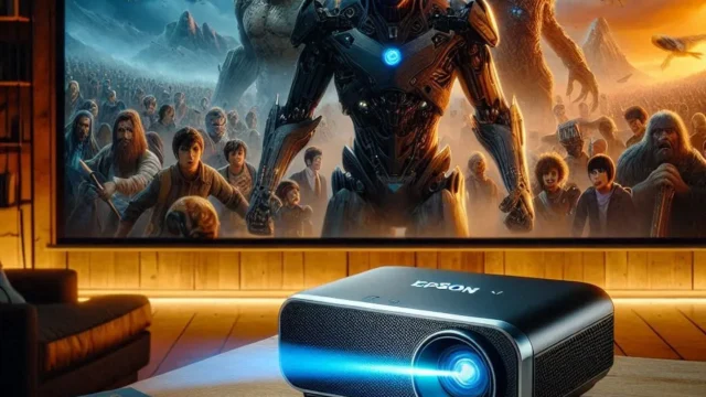 EpiqVision EF-12 Projetor Epson Portátil Streaming Laser: Uma Experiência de Cinema em Casa