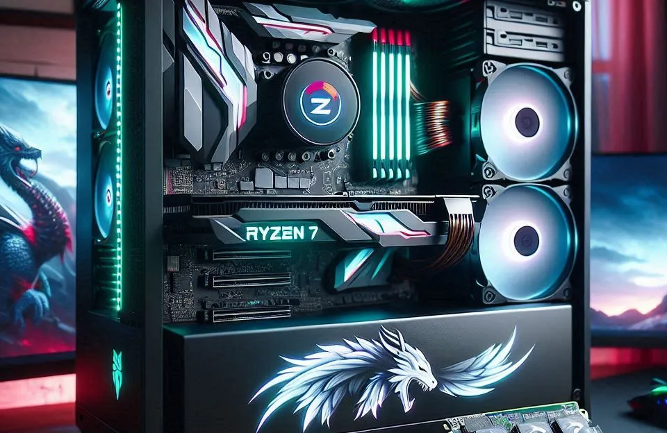 PC GAMER RYZEN 7 5700G, 16GB DDR4 3200MHZ, SSD M.2 NVME 250GB, VEGA 7