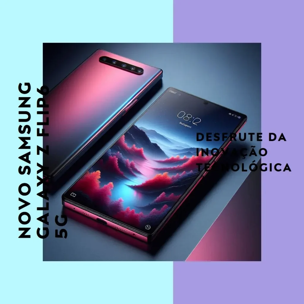 Samsung Celular Galaxy Z Flip6 5G, 512GB, 12GB RAM, Tela 6.7", Câm. Dupla + Selfie 50MP, Galaxy AI
