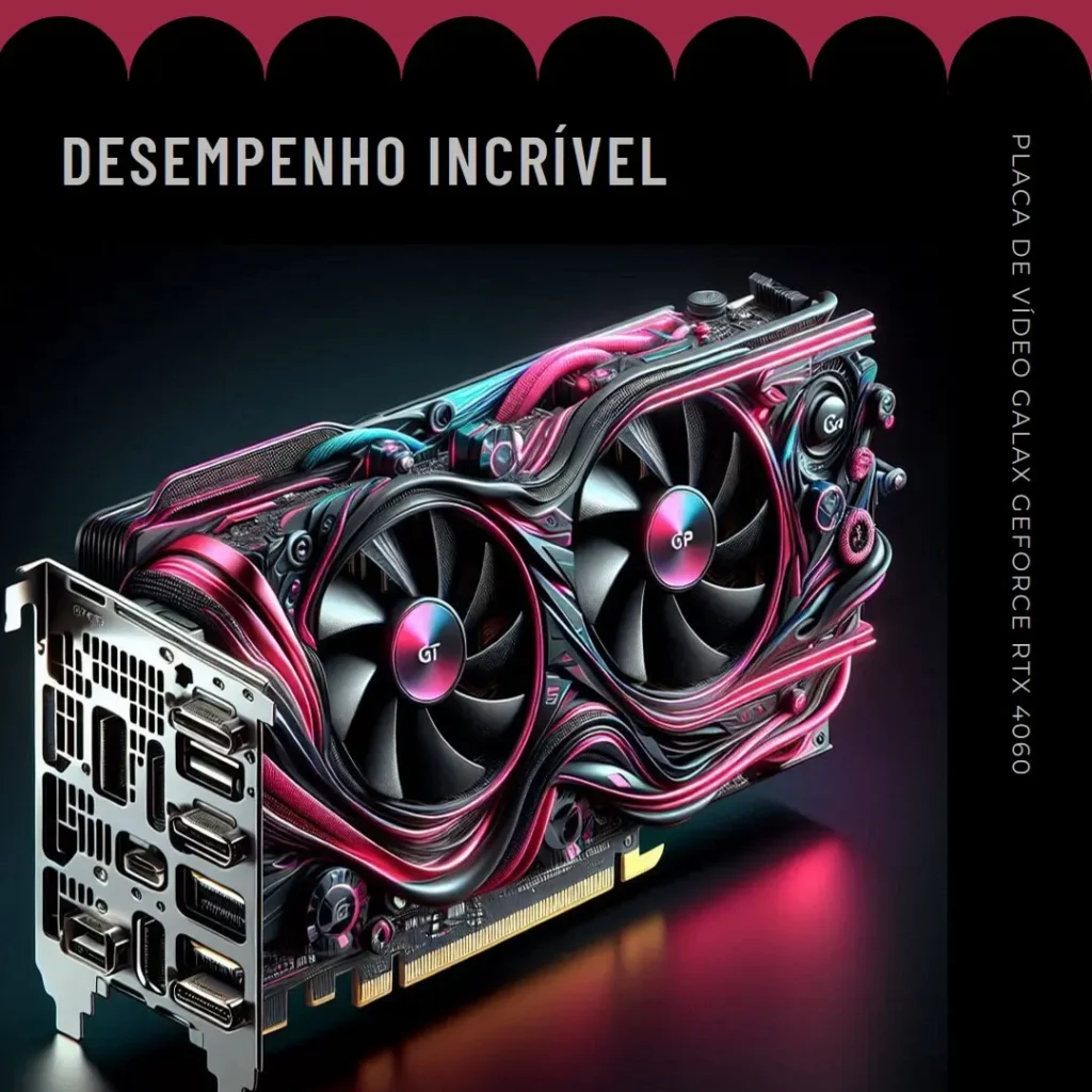 Placa de Vídeo Galax Geforce Rtx 4060 1-click Oc 2x V2, 8gb, Gddr6, 128bits