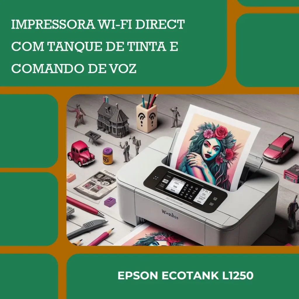 Epson EcoTank L1250 - Impressora Wi-Fi Direct com Tanque de Tinta e Comando de Voz
